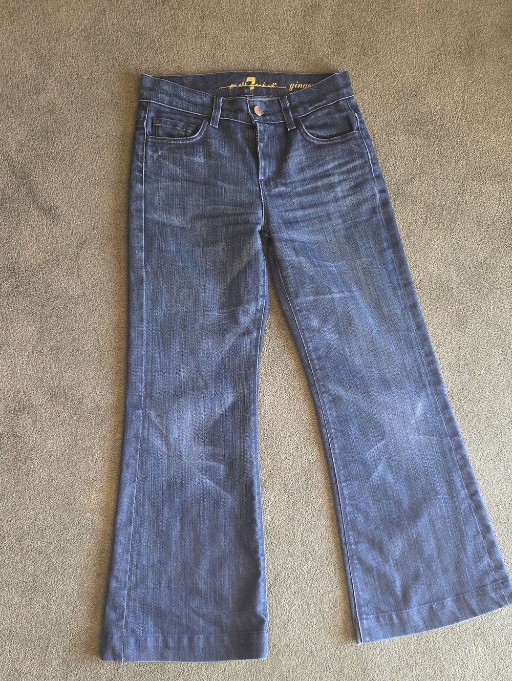 7 For All Mankind Blue Flare Jeans